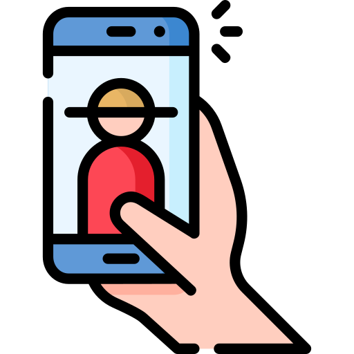 Ilustração selfie com documento